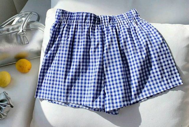 Pantalón corto de cuadros