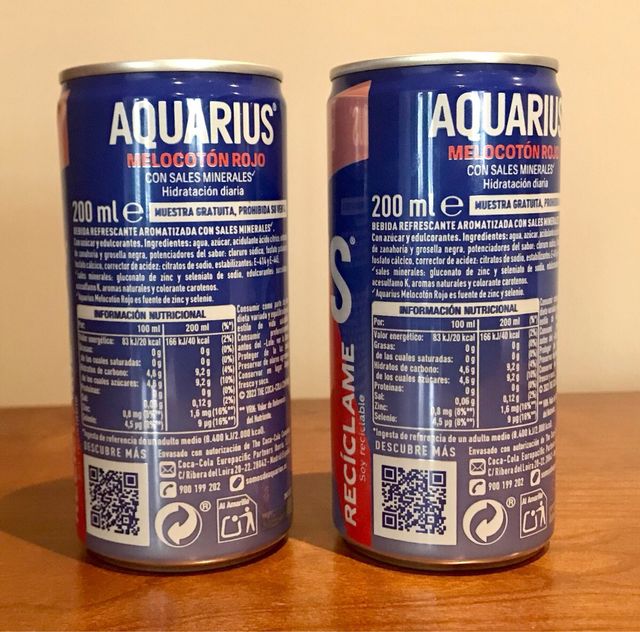 Lattina Aquarius al gusto di pesca rossa