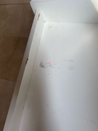 Pupitre escolar madera blanca con cajon