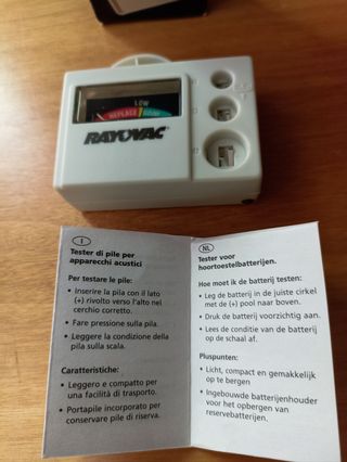 Tester pile per apparecchi acustici