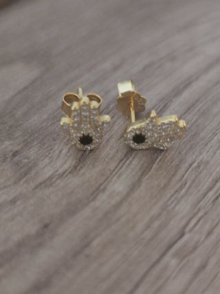Pendientes mano de Fátima plata