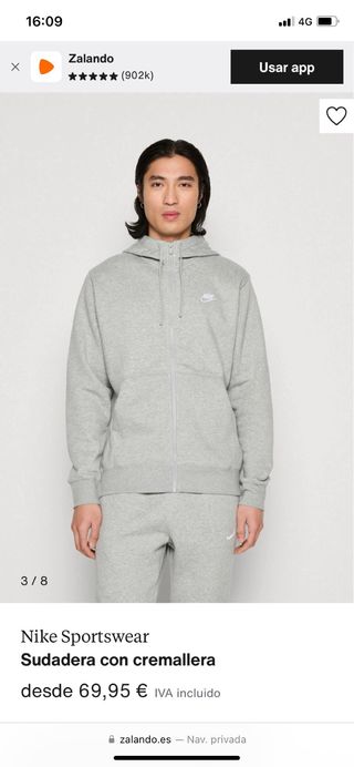 Sudadera con cremallera NIKE