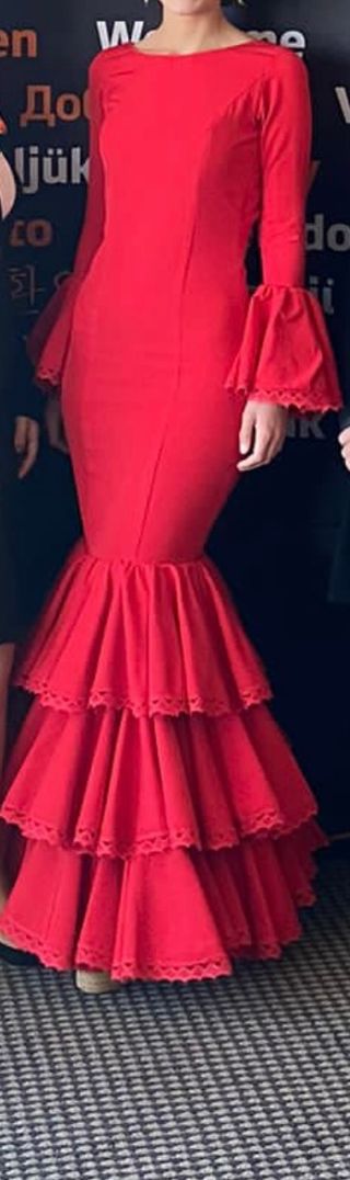 Traje de flamenca rojo mujer