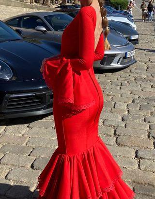 Traje de flamenca rojo mujer