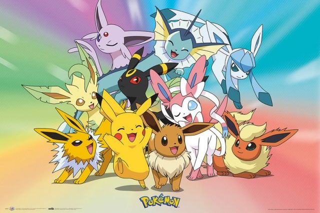 Poster ufficiale della piramide Eevee Pikachu 61 x 91 cm