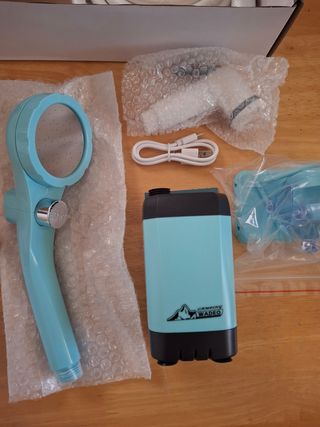 Ducha portátil con bomba