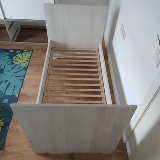 Cuna 40x170 convertible en cama + colchón