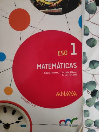 Libro Matemáticas 1°ESO (ANAYA)