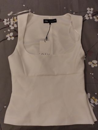 Blusa blanca zara
