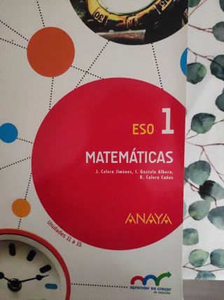 Libro Matemáticas 1°ESO (ANAYA)