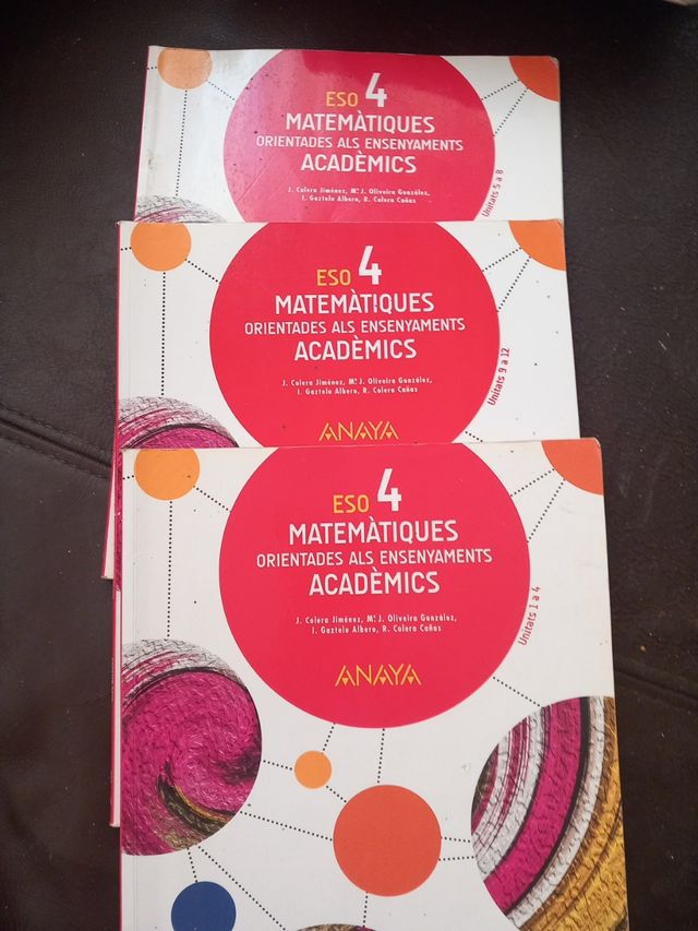 Libro  de matemáticas 4eso