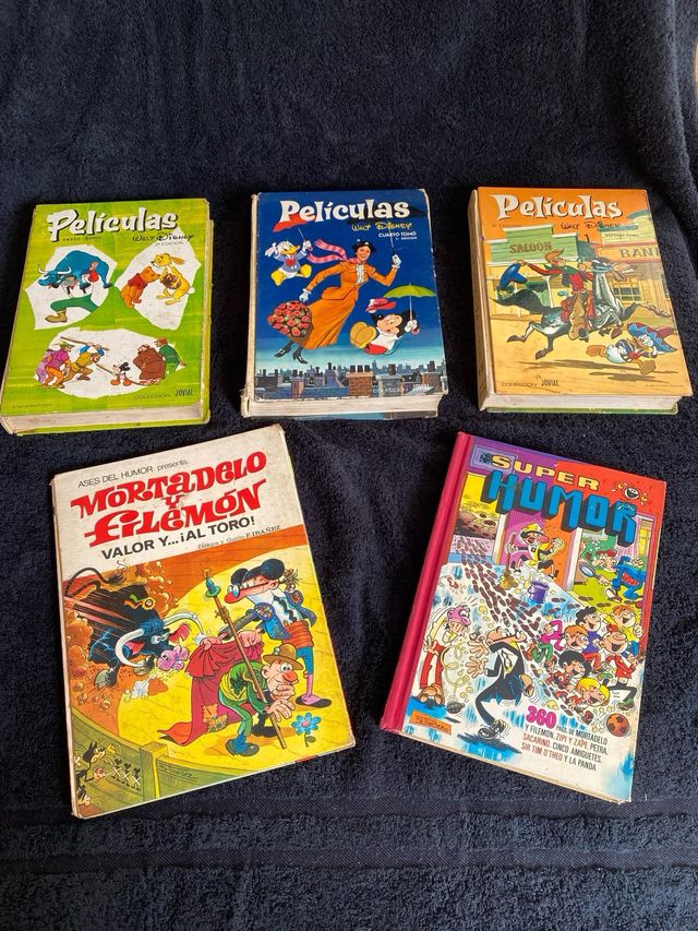 LOTE COMICS Y LIBROS PELICULAS ANTIGUAS