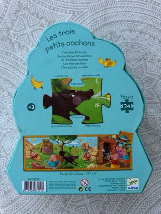 Puzzle infantil el lobo y los 3 cerditos