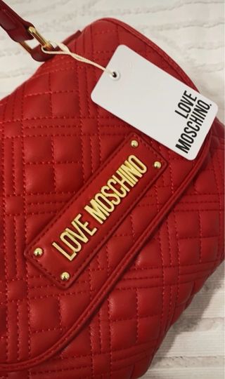 Borsa a braccio rossa di Moschino