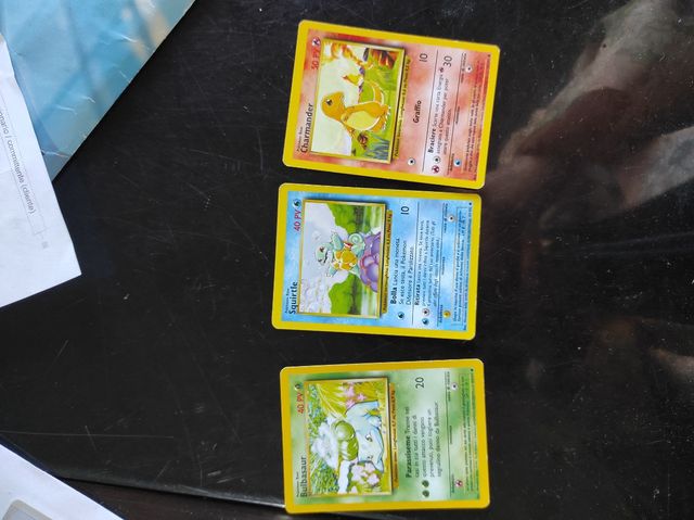 Carte dei Tre starter Pokémon mazzo base