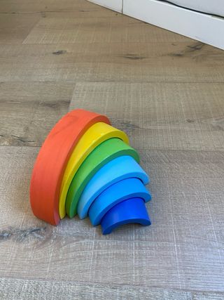 Arco iris de madera juguete
