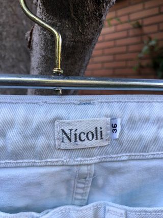 Pantalón vaquero degradado ancho. Nicoli. Talla 36