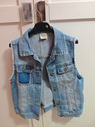 Chaleco vaquero de niña