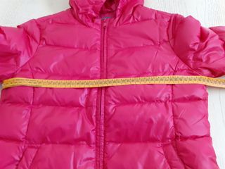 Piumino bambina con cappuccio Benetton Fucsia