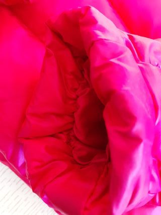 Piumino bambina con cappuccio Benetton Fucsia