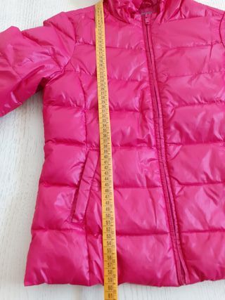 Piumino bambina con cappuccio Benetton Fucsia