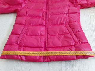 Piumino bambina con cappuccio Benetton Fucsia