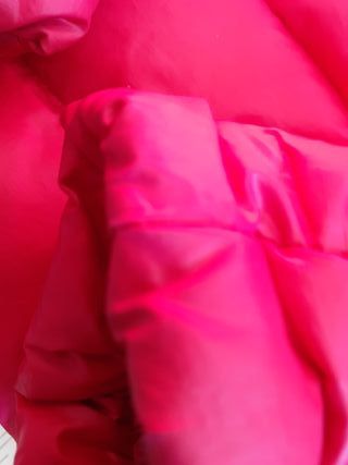 Piumino bambina con cappuccio Benetton Fucsia