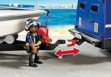 Playmobil Coche policía lancha Remolque