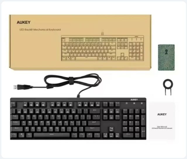 {NUEVO} TECLADO AUKEY - MECÁNICO CON LUCES RGB