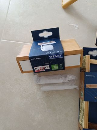 Accesorios baño bambú