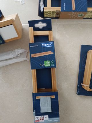 Accesorios baño bambú