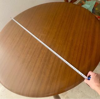 Mesa camilla redonda con tapa y tabla para estufa