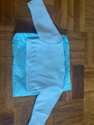 Rebequita / Chaqueta punto bebe color azul claro 