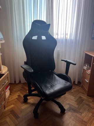 Silla gamer tipo baquet (con reposapies)
