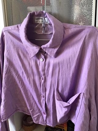 Camisa vaporosa Lila Crop