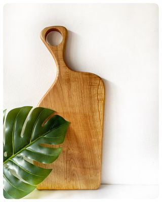 Tabla de corte, picar en madera de castaño