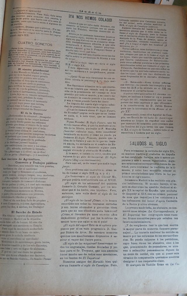 Diario Gedeon (periódico satírico 1901-1902)