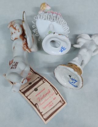 Lotto 6 oggetti vintage in porcellana Capodimonte
