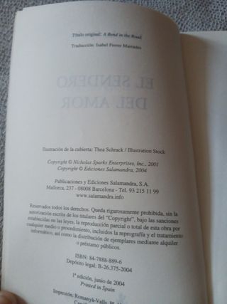 "El sendero del amor"=2€+regalo