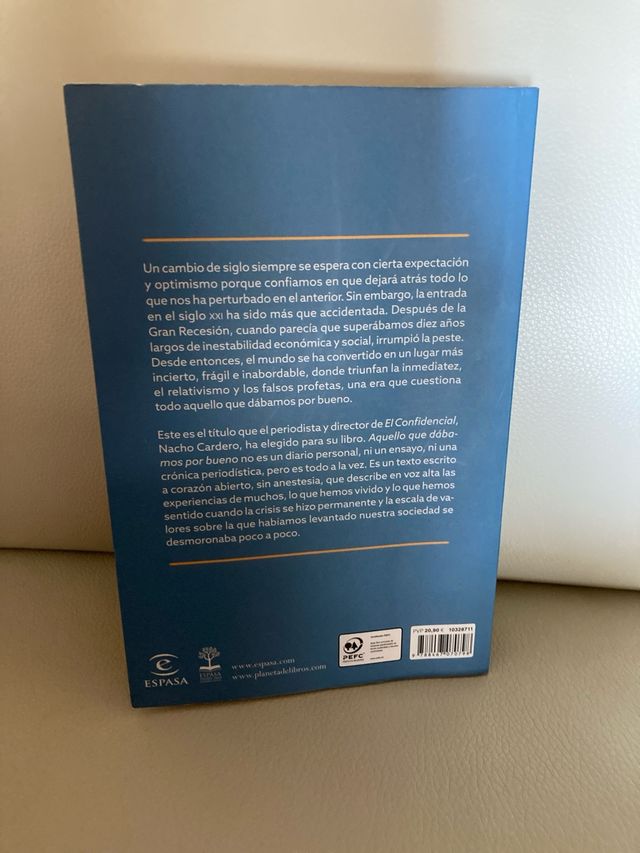 Aquello que dabamos por bueno.Nacho Cardero