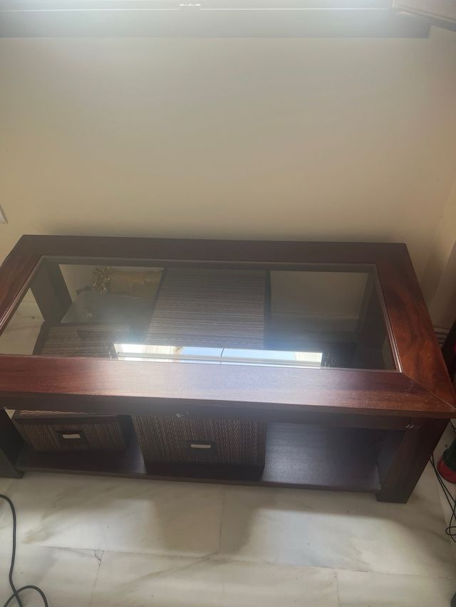 Mesa de centro madera de caoba