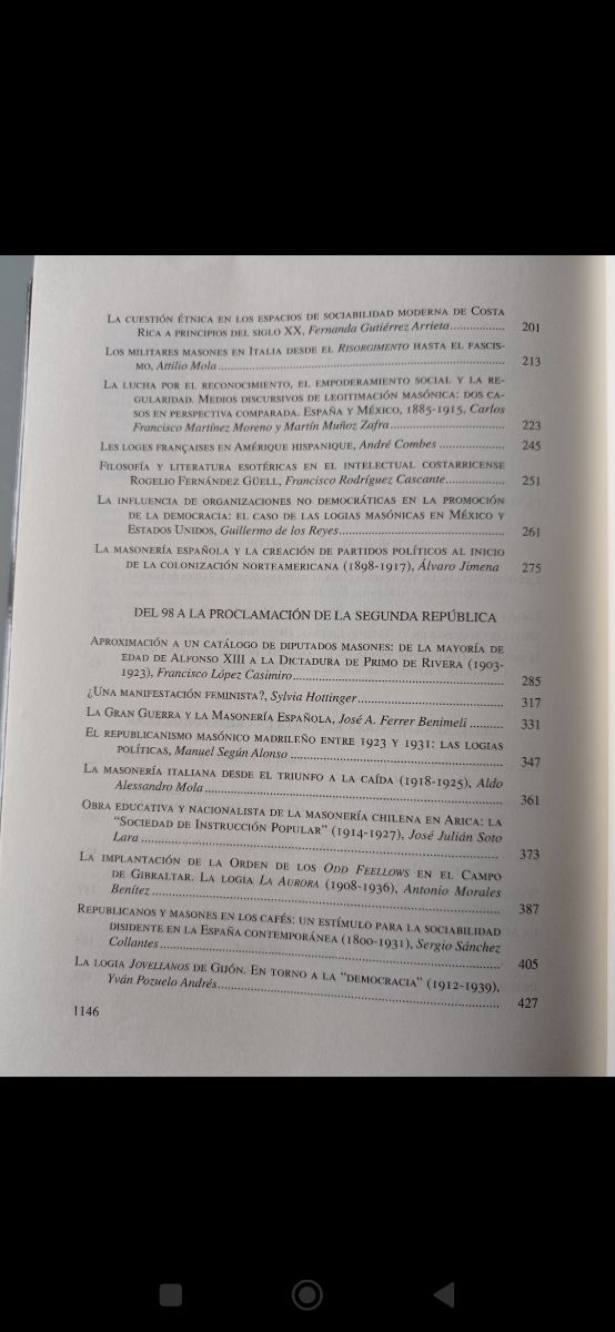 Lote La Masonería Hispanolusa y Americana