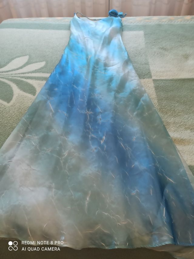 Vestido largo azul claro especial ceremonias