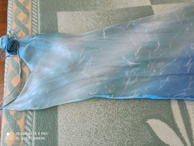 Vestido largo azul claro especial ceremonias