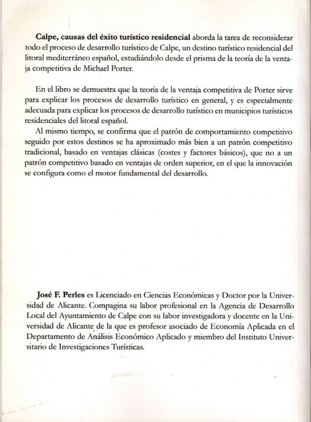 Calpe, causas del éxito turístico residencial