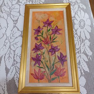 Cuadro flores realizado al oleo