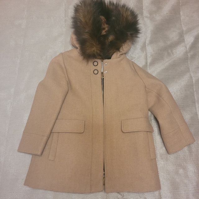 Abrigo de paño camel Zara talla 6