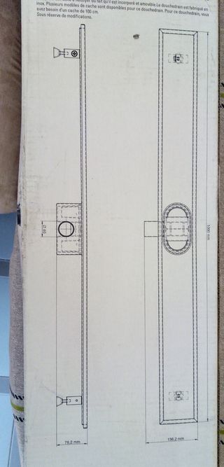Canaleta desagüe ducha 1 metro.