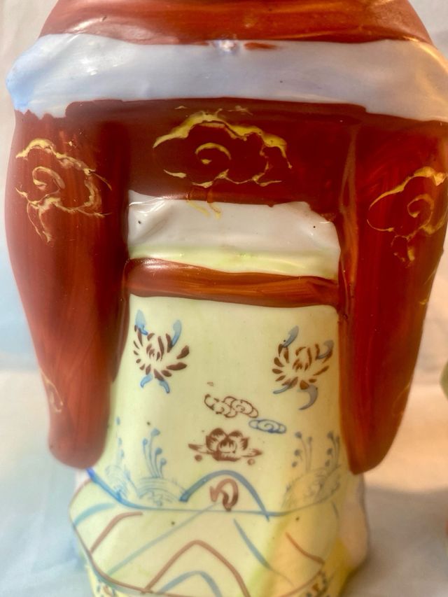 Figuras de porcelana de  dioses chinos Fu Lu Shou.