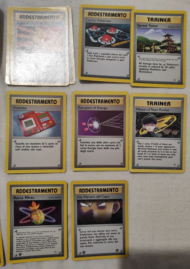 Carte semirare Pokémon anni 90